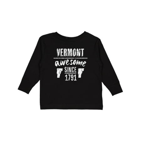 

Inktastic Vermont Awesome Since 1791 Boys or Girls Long Sleeve Toddler T-Shirt