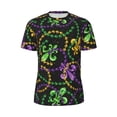 thumbnail image 5 of Wukai Mardi Gras6 Print Men's Short-Sleeved Mesh T-Shirt,Quick-Dry Short Sleeve Workout T-Shirt-4X-Large, 5 of 8
