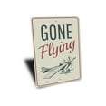 thumbnail image 3 of Gone Flying Aviation Novelty Sign, Metal Wall Decor - 10x14 inches, 3 of 4
