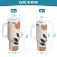 thumbnail image 6 of Yayeee 40oz Stainless Steel Tumbler with Straw and Handle Double-Wall Insulated Travel Water Bottle, Art Plant and Sun, 6 of 8