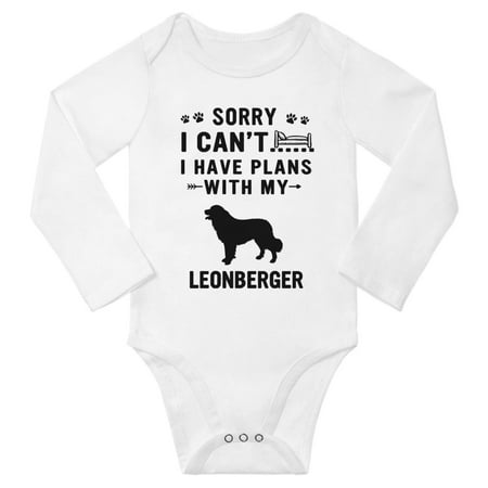 

Sorry I Can t I Have Plans With My Leonberger Baby Long Sleeve Bodysuit (White 6-12 Months)