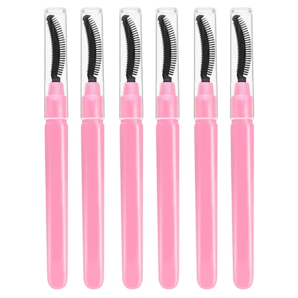 6 pinceles para pestañas, rímel, aplicadores y brochas de maquillaje.