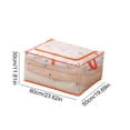 thumbnail image 3 of Large Mesh Quilt Storage Bag with Reinforced Handles, Breathable Plastic Fabric, Stackable Clothes Organizer, Multiple Sizes 55x49x19 cm, Orange, 3 of 6
