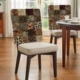 thumbnail image 3 of Vintage Leopard Print Dining Chair Back Cover Only, Animal Print Patchwork Style Art Painting Set of 6 Chair Back Covers, Removable Washable for Dining Room, Banquet & Holiday Decoration, 3 of 9
