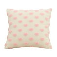 thumbnail image 2 of Sherpa Jacquard Heart Cute Valentine'S Day Holiday Pillow Cover White Small Pink Hearts For Living Room Sofa Bed, 2 of 3