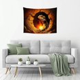 thumbnail image 5 of FCXZI Lizard Fire Digital Painting Wall Tapestry Home Decor 40*30in, 5 of 6