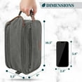 thumbnail image 5 of Pavilla Toiletry Bag, Mens Dopp Kit Bag, Canvas Travel Toiletry Bag, Water Resistant Shaving Bathroom Organizer for Travel, Gym, Shower Toiletries Storage for Grooming Accessories (Large, Grey), 5 of 8