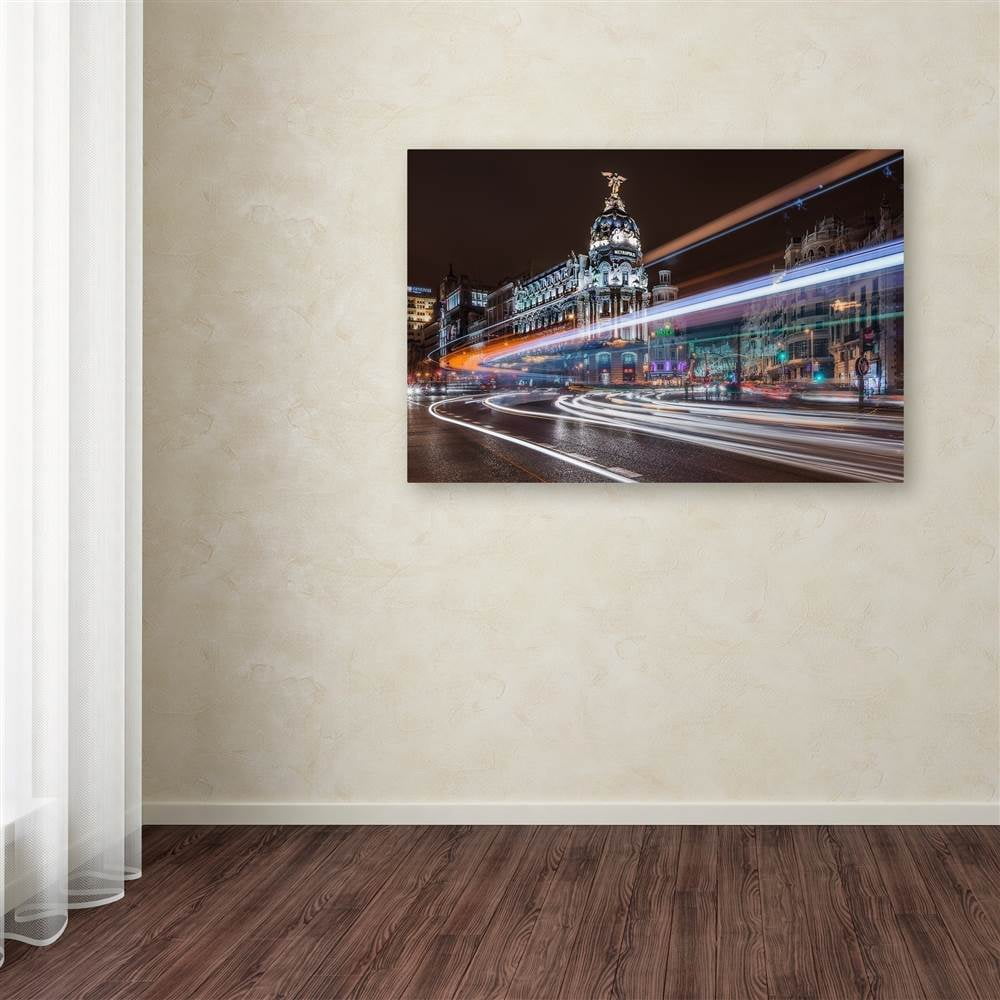 Javier De La 'Madrid Traffic' Canvas Art