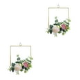 thumbnail image 1 of ZheElen Versatile Metal Ring Hoop Wreath Garland With Artificial Roses Indoor Or Outdoor Y892square 2Set, 1 of 6