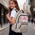 thumbnail image 4 of Yspwyqan Girls Camo School Backpack, 17 Inch Laptop Backpack, Lightweight Multi-Pocket Fits 15.6 Laptop, Pink Bow Casual Purse for Primary Elementary Hiking Travel, 4 of 7