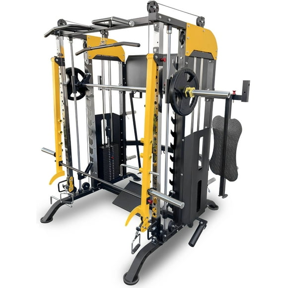 French Fitness FSR90 Functional Trainer Smith & Squat Rack Machine (New)