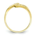 thumbnail image 2 of 10K Yellow Gold Ring Band Toe Cubic Zirconia CZ Round, Size 5, 2 of 5