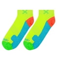 thumbnail image 5 of Odd Sox – Basix Neon Yellow Green Blue Orange Ankle Socks – Medium Unisex Size – Cushioned Cotton, 5 of 6