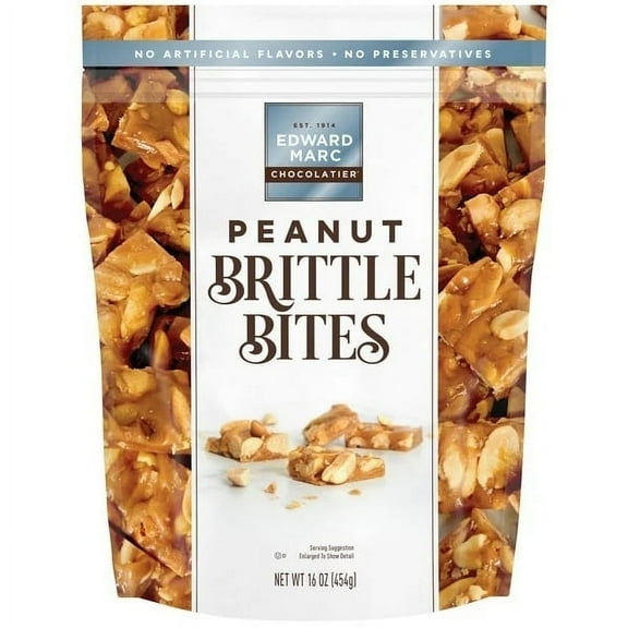 Edward Marc Peanut Brittle Bites 16 Ounce