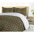 thumbnail image 5 of Ambesonne Abstract Duvet Cover Sets, Oriental Damask Motifs, 2-Queen, Charcoal Grey Almond, 5 of 6