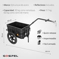 thumbnail image 2 of Remolque Carrito De Carga R16 Negro Con Cubierta Gospel, 2 of 10