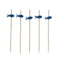 thumbnail image 3 of 100 PCS Cocktail Picks Blue Fish Fruit Stick Party Picks Appetizer Picks, 3 of 12