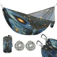 thumbnail image 2 of Wobogo Star Blue Butterfly Camping Hammocks 330 lb Capacity with Tree Straps and Hanging Pockets for Outside Hiking Beach Backpack Travel, 2 of 8