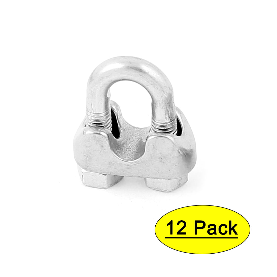 Aexit 4pcs Stainless Chain & Rope Fittings Steel Cable Clip Saddle Clamp for 1/5 5mm Wire Rope Clips Wire Ropes