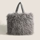 thumbnail image 5 of Bolsos de moda para mujer en 2023 Bolsos de hombro y carteras de tela de felpa de diseñador de lujo para mujer Bolso de mano distintivo de gran capacidad, 5 of 5