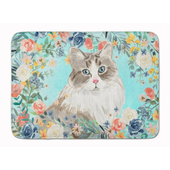 Siberian Spring Flowers Machine Washable Memory Foam Mat