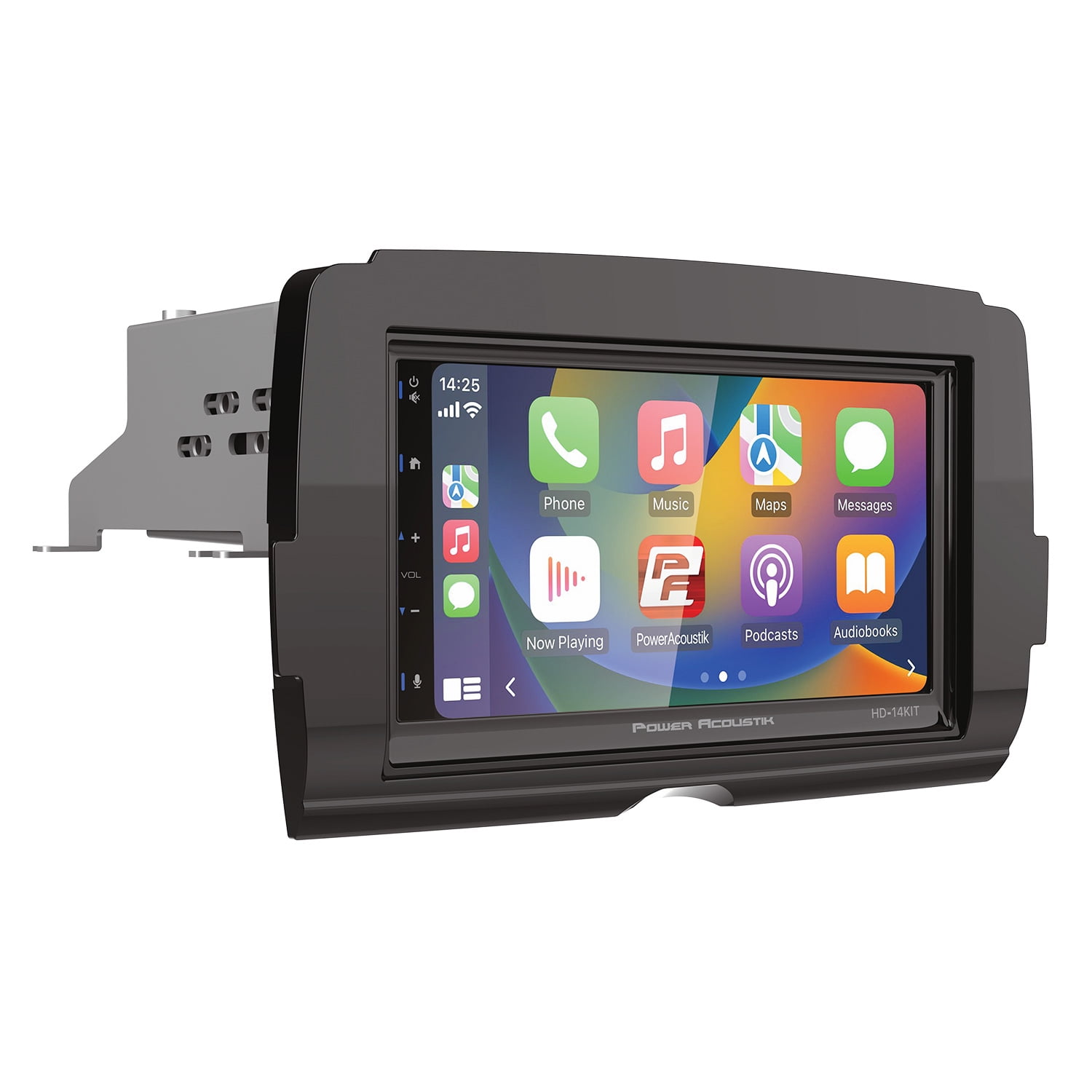 Power Acoustik HD-14KIT 7” Replacement Motorcycle Head Unit for 2014+ Harley-Davidson Motorcycles, Waterproof Touchscreen, Apple Carplay & Android Auto with GPS Navigation & Bluetooth System