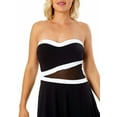 thumbnail image 5 of Women's Mesh Around Paneled Strapless Mesh Swim Dress, 5 of 7