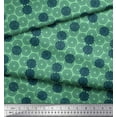 thumbnail image 2 of Soimoi Green Cotton Duck Fabric Mandala Geometric Print Sewing Fabric Yard 56 Inch Wide, 2 of 3