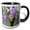 Black/White, variant on 3drose, Flowers on a Table in the Kitchen That the Husband Sent, 15oz Two-tone Black Mug