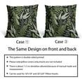 thumbnail image 5 of Green Leaf Plant Pillow Covers 20X20 Inch Herbs Botanical Fern Vintage Leaves Floral Decorative Pillow Cases Set of 2 Black Throw Pillows Farmhouse Home Decor for Sofa Couch Cushion Outdoor, 5 of 6