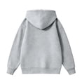 thumbnail image 3 of Domzest Girls Zip Up Hoodies Long Sleeve Oversized Sweatshirt Back to School Solid Loose Fit Hoodie with Pockets Gray 120 Age:5-6Y, 3 of 3