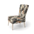thumbnail image 3 of Designart "Neutral Tropics Mirage I" Beige Tropical Upholstered Accent Chair - Tropical Arm Chair For Bedroom, 3 of 5