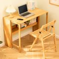 thumbnail image 6 of Foldable Student Writing Desk, Bamboo Wooden Workstation for Bedroom, Study, and Compact Living Spaces (Primary), 6 of 9