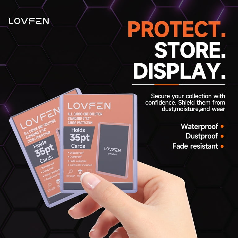 LOVFEN2000 Packs Card Sleeves Top Loads For Cards, 3" X 4" Baseball Card Protectors, Trading Card Sleeves Hard Plastic Fit For Baseball, Football Cards (1000 Top loads + 1000 Soft Sleeves) - Walmart.com LOVFEN2000 Packs Card Sleeves Top Loads For Cards, 3" X 4" Baseball Card Protectors, Trading Card Sleeves Hard Plastic Fit For Baseball, Football Cards (1000 Top loads + 1000 Soft Sleeves) - Walmart.com