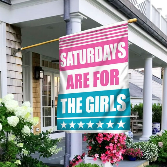 FLAGWIX American House Flag (29.5" x 39.5") - Back To School 2021 Saturday Girls Flag - Polyester Indoor Outdoor Flags