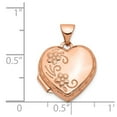 thumbnail image 5 of Finest Gold 14K Rose Gold 15 mm Reversible Heart Locket Pendant, 5 of 5
