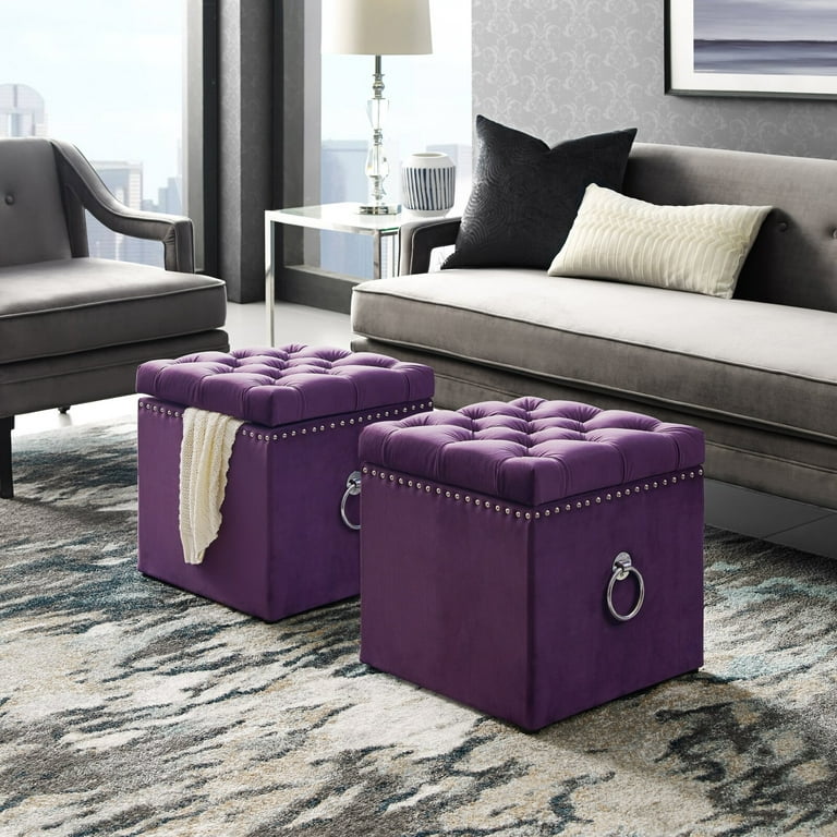 Mcclelland 18 Wide Tufted Square Ottoman with Storage Shape