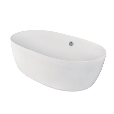 67 Contemporary Tub - 67 in. Aqua Eden Contemporary Acrylic Freestanding Oval Tub