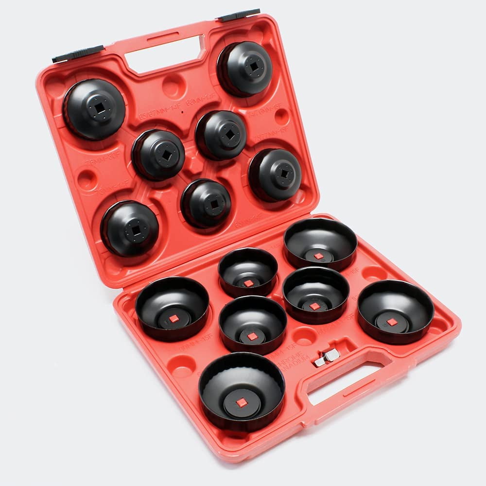 Oil Filter Cap Kit 14 pcs. Oil Filter Wrenches Adapter Included in Tool Box Walmart Canada