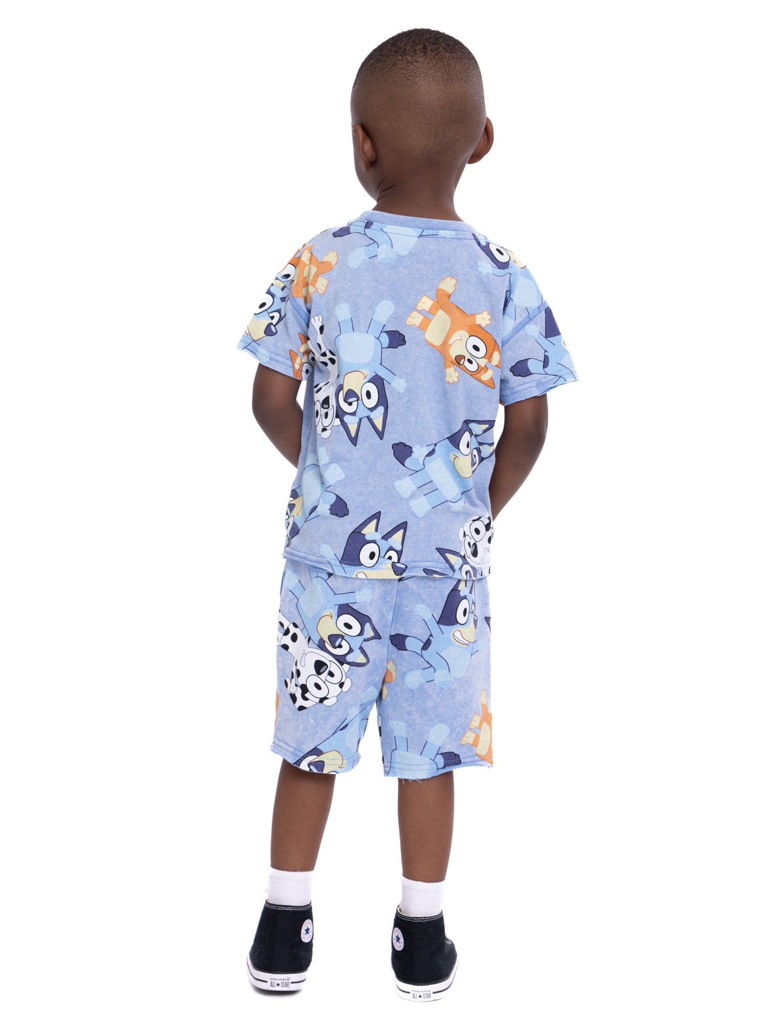 Bluey Toddler Boys Short Sleeve T-Shirt and Shorts Set, 2-Piece, Sizes 12M-5T