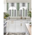 thumbnail image 4 of Sage Green Grey Swag Kitchen Curtains Sets for Windows 24 Inch Length, Gray Farmhouse Modern Rustic Short Window Curtain Panels Swags Valances and Tiers 3 Piece Set for Cafe/Dining Room, 4 of 5