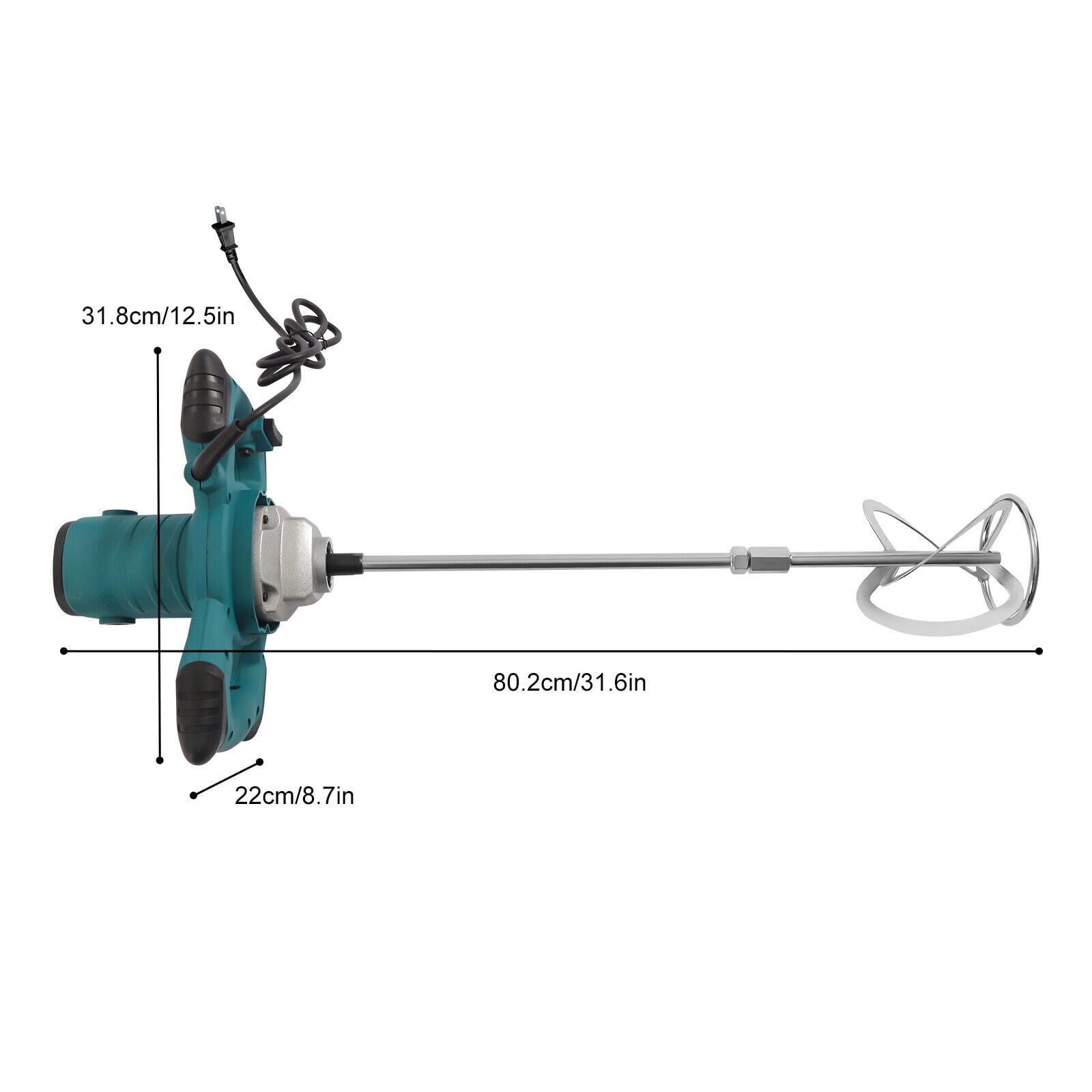 Concrete Mixer, 2100W Portable Electric Mud Mixer for Mixing mortar ,6 Speed Adjustable Paint Mixer, Handheld Cement Mixer