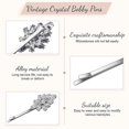 thumbnail image 4 of 10 Pieces Crystal Hair Pin Vintage Rhinestone Bobby Pin Tone Hair Pins Star Hair Barrette Flower Leaf Feather Sunflower Hair Clips Metal Hair Accessor, 4 of 4
