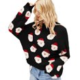 thumbnail image 1 of Pull de Noël pour Femmes, Manches Longues Décontracté Confortable Col Rond Mode Femme Pull Tricoté Père Noël pour Hiver pour Extérieur Rose, Gris, Noir, Rouge, Bleu, Vert, 1 of 8