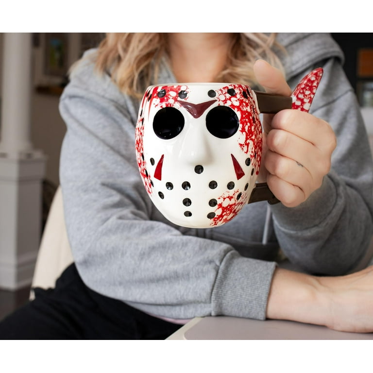 Friday the 13th Jason Mask w/ Knife 20oz Ceramic 3D Sculpted Mug
