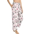 thumbnail image 2 of Uemuo Rabbit And Carrot Pattern Women's Wide Leg Palazzo Lounge Pants with Pockets Light Weight Loose Comfy Casual Pajama Pants-Small, 2 of 9