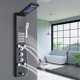 thumbnail image 1 of Panel de ducha de acero inoxidable Negro LED Grifo de la ducha de lluvia Cascada Ducha de Masaje Jets ABS Ducha de mano, grifo de baño Rozin 99D-HFT8804, 1 of 7