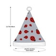 thumbnail image 3 of KLL Christmas Hats for Adults Plush Ladybug Print Santa Hat Xmas Fluffy Santa Claus Hat for Women Men, 3 of 6