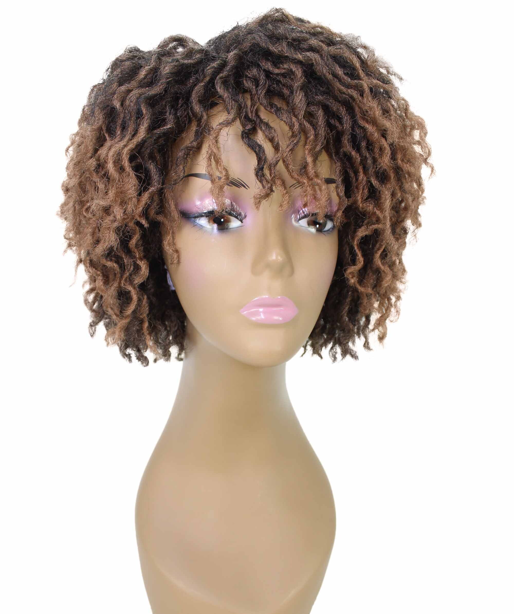 LUXLUXE Synthetic Dreadlock Wig 10 In Short Pixie Curly Faux Locs Full Wig for Black Women No Lace for Daily Wear Party Cosplay