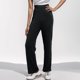 thumbnail image 3 of Gibobby Pantalones mujer frío Pantalones elásticos de color sólido de cintura alta Pantalones de trapeador sueltos casuales(Negro,XG), 3 of 5